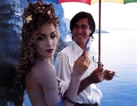 Bryan Ferry presents his Siren...Jerry Hall on rocks, South Stack, Anglesey, Wales, July 1975 ...