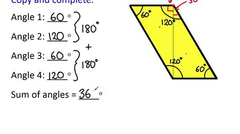 The sum of angles in Quadrilaterals - YouTube