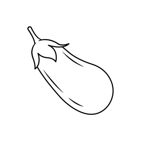 Eggplant Outline Icon on White Background 5622775 Vector Art at Vecteezy