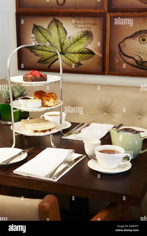 Afternoon Tea at The Botanist, Sloane Square, London Stock Photo - Alamy