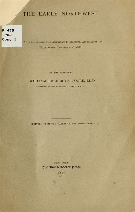 The early Northwest : an address before the American Historical ...