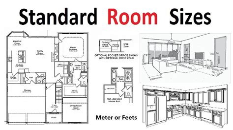 Standard room sizes for Plan development - YouTube