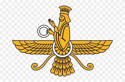 File - Faravahar Emblem - Svg - Symbol Of Zoroastrianism Religion Clipart (#3513472) - PinClipart