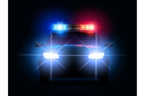 Police car lights. Security sheriff cars headlights and flas (997732) | Backgrounds | Design Bundles