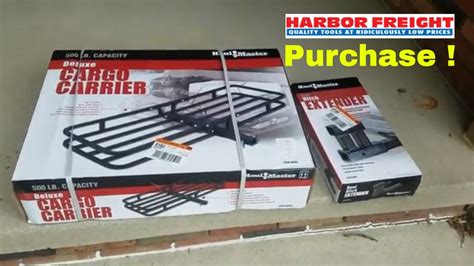 Harbor Freight Shopping...Cargo Carrier install - YouTube