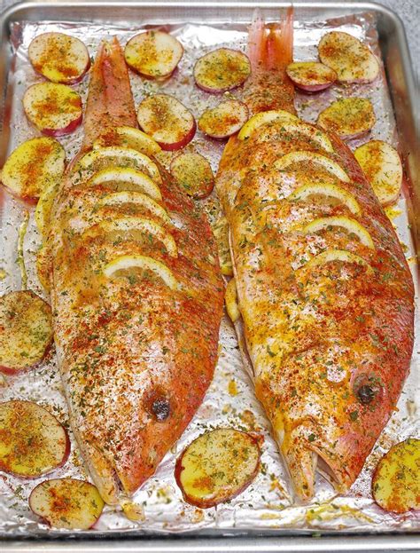 Easy to prepare Oven Baked Whole Yellowtail Snapper recipe. Yellowtail Snapper Recipe Baked ...