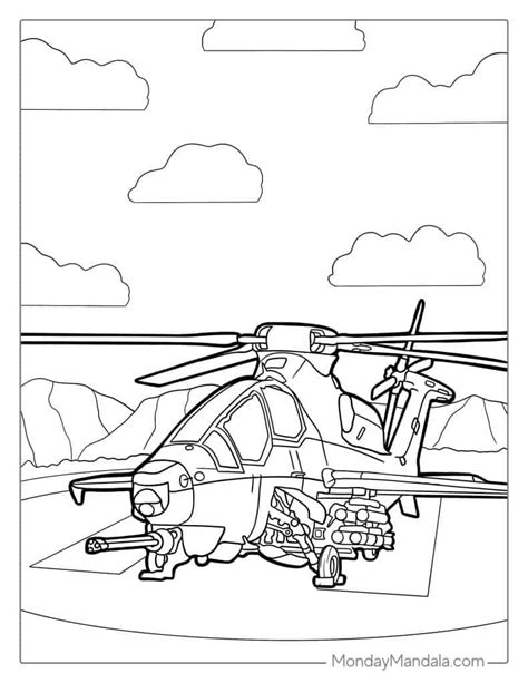 Cute Helicopter Coloring Pages