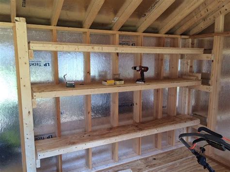 DIY Storage Shelving for Our Shed | Shed shelving, Shed storage, Shed design