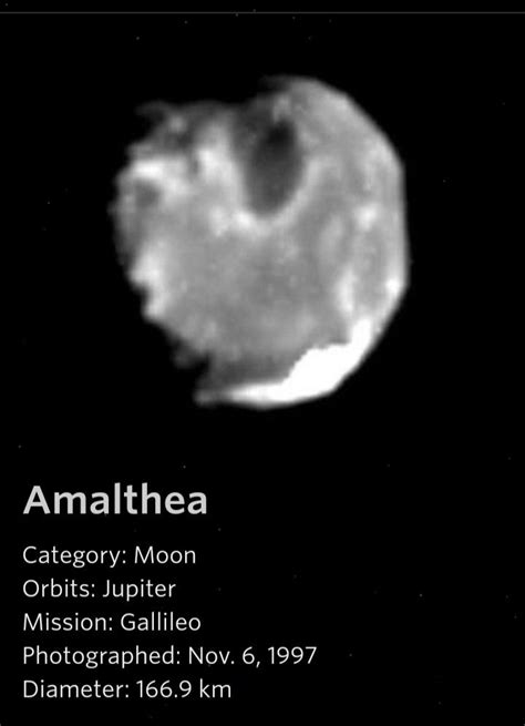 Amalthea - a Jupiter Moon | Jupiter moons, Earth and solar system ...