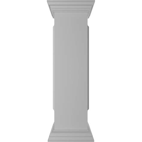 Straight Newel Post with Panel, Flat Capital & Base Trim (Installation kit included) - Bed Bath ...