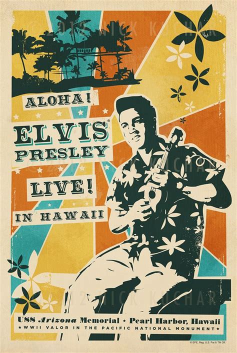 Elvis in Hawaii Illustration | Everything Is Jake! | Cartazes de filmes, Cartaz, Foto de capa