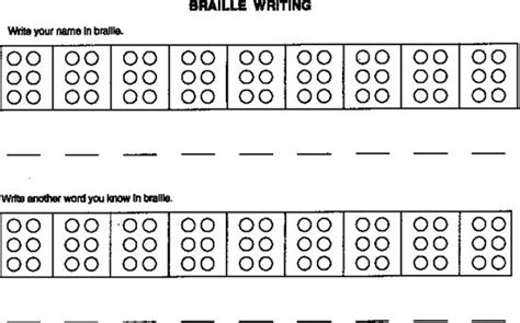 Appendix C Braille Worksheets for Sighted Children , BEGINNING WITH ...