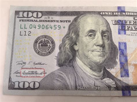 $100 Dollar Bill Note Star Year 2009 An Uncirculated