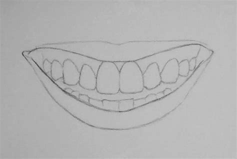 How to Draw a Smile with Teeth (7 Easy Steps) | Teeth drawing, Lips drawing, Drawings