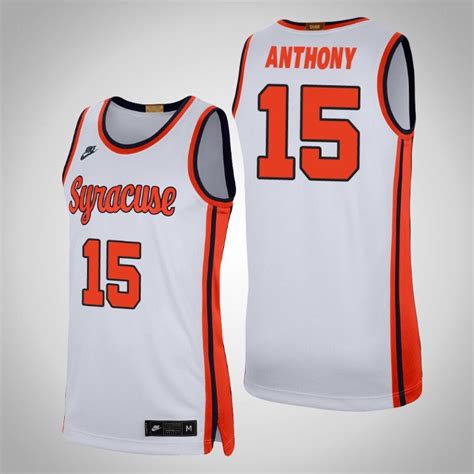 Mens Carmelo Anthony Syracuse college jersey white