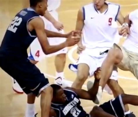 Georgetown Basketball Team Fights in China