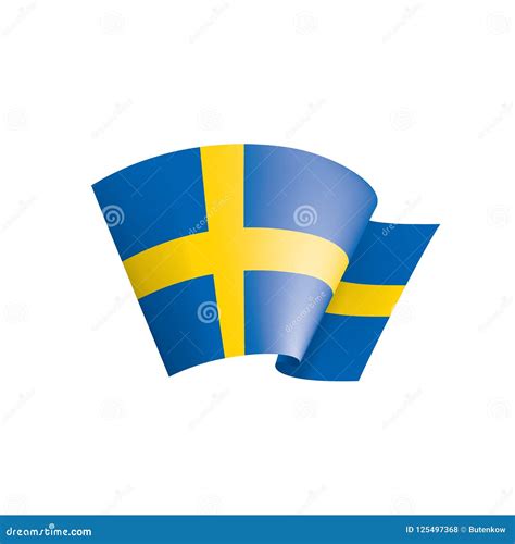 Sweden Flag, Vector Illustration on a White Background Stock Vector ...