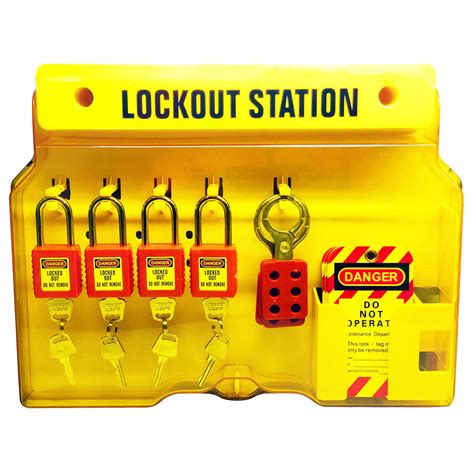 Filled Lockout Tagout Station - 4 Padlocks - Next Day Safety