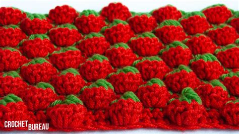 Strawberry Crochet Stitch Free + Video Tutorial