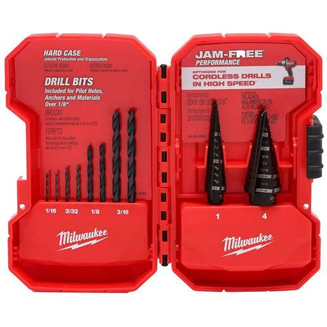 Milwaukee Tool Black Oxide Step Drill Bit Set (10-Piece) | The Home ...