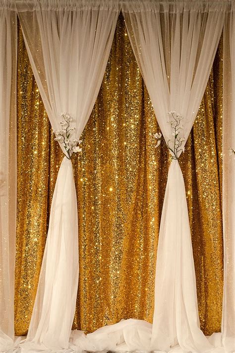 Add drama to your next event with a glittering gold sequin backdrop | Photo booth backdrop ...