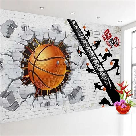 Basketball Wallpaper Basketball Wall Mural Sports Wallpaper | Etsy