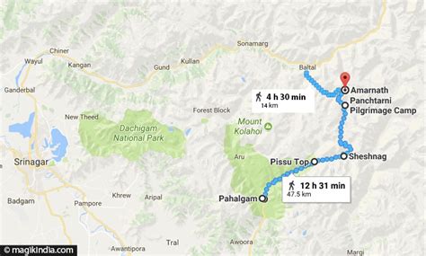 Amarnath Yatra Map