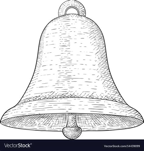 Bell hand drawn sketch Royalty Free Vector Image