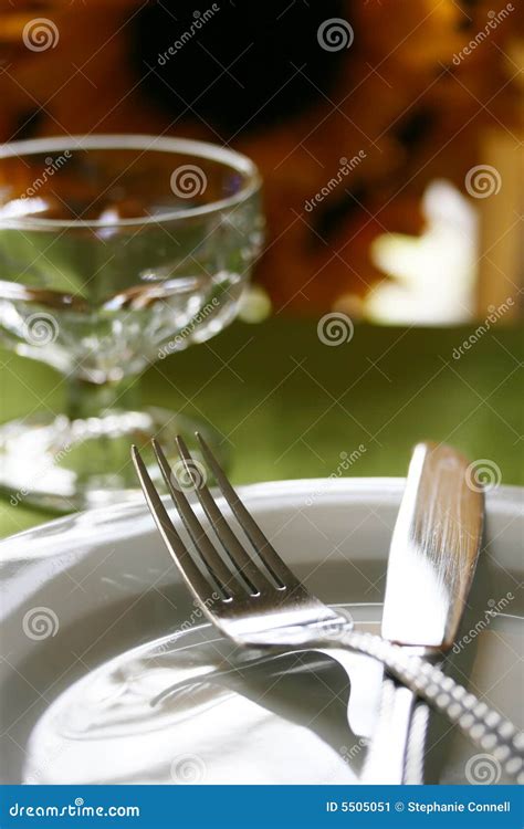 Dinner for One stock image. Image of dinning, knife, cutlery - 5505051