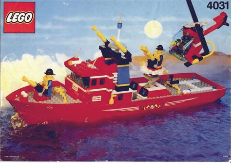 Town - Fire Fighter Boat [4031] | Lego, Lego fire, Lego instructions