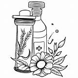 Medicine Bottle Coloring Page sketch template