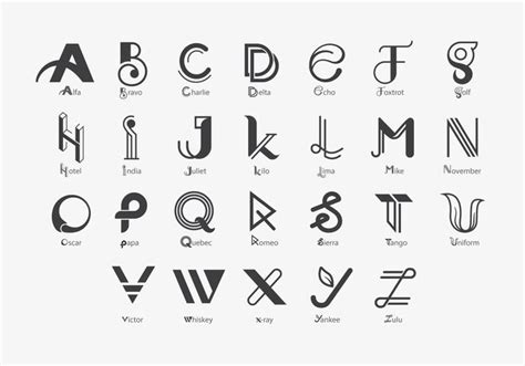 Logo Font Vector Alphabet Design 161684 Vector Art at Vecteezy