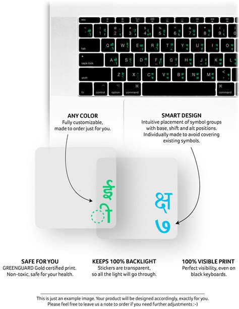 Hindi (Devanagari) Transparent Keyboard Stickers | Keyshorts