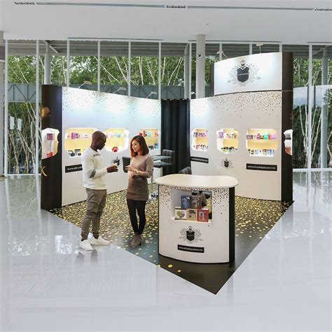 Simple, Elegant 2 Side Open Trade Show Booth Design | Booth design, Exhibition stand design ...