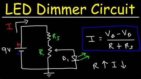LED Dimmer Circuit - Brightness Control Using a Potentiometer - YouTube