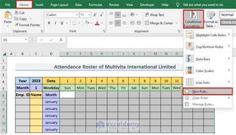 How to Create an Attendance Roster in Excel (with Easy Steps)