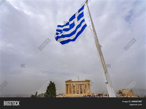 Blue White Greek Flag Image & Photo (Free Trial) | Bigstock