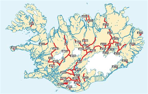 A detailed list of F-roads - Epic Iceland 2024 Guide