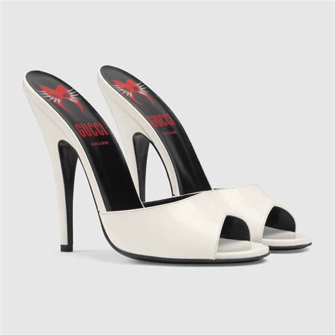 Gucci - FW2019 | White leather high-heel slide ($590) | High heels ...