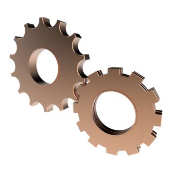 3d Cog Gear On White Background Steel, Connect, Cooper, People PNG ...