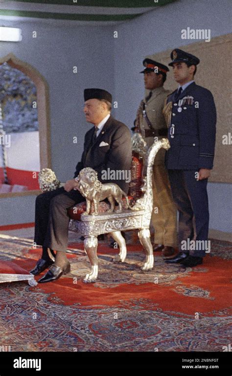 President Ayub Khan at Investiture ceremony at president house in Dacca ...