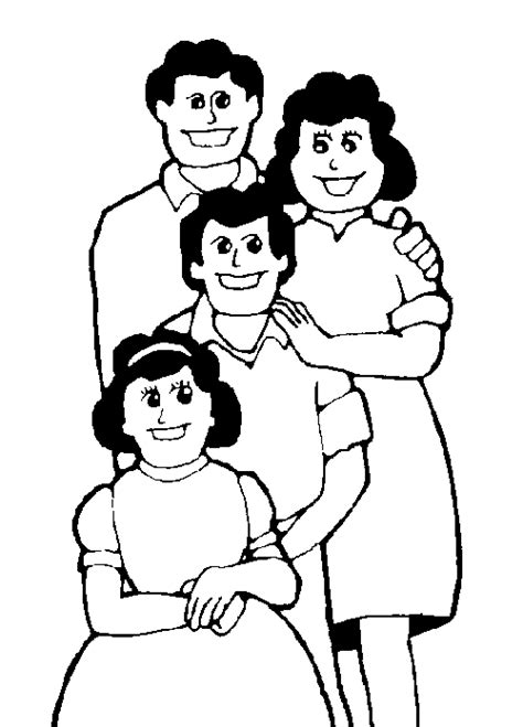 Nuclear Family Clipart Black And White