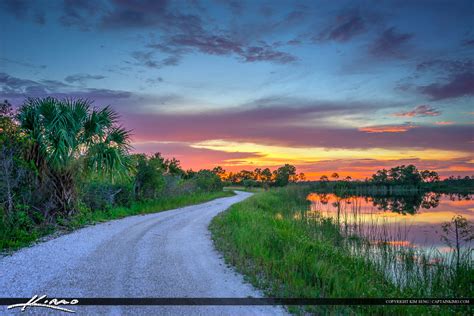 Martin County Florida Dirt Road Sunset | HDR Photography by Captain Kimo