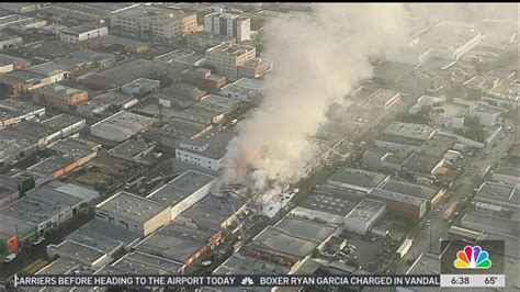 Fire burns for hours in downtown LA – NBC Los Angeles