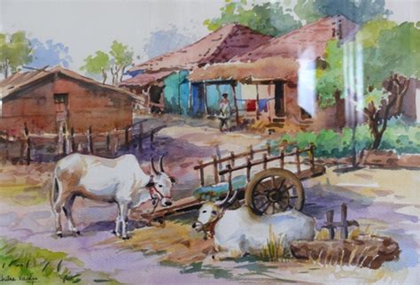 our beautiful indian village (paintings) - It's my world and my life ...