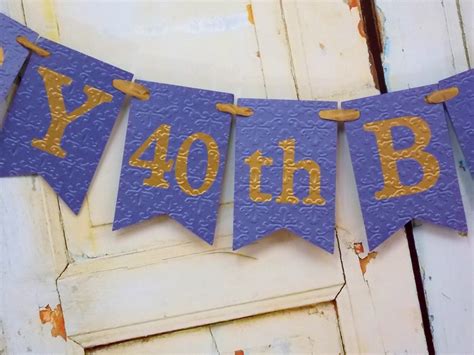 Happy Birthday Banner Blue and Gold Birthday Banner Add - Etsy