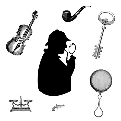 Sherlock Holmes Silhouette Clipart Photo stock libre - Public Domain Pictures
