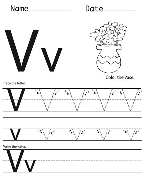 Printable Letter V Worksheets - Printable Word Searches