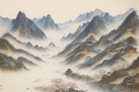 Premium Photo | Chinese Landscape Art ink