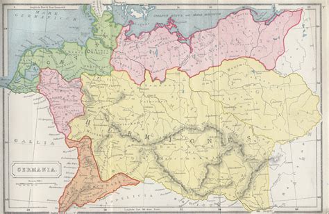 Germania and its tribes | Map, Historical maps, Old maps